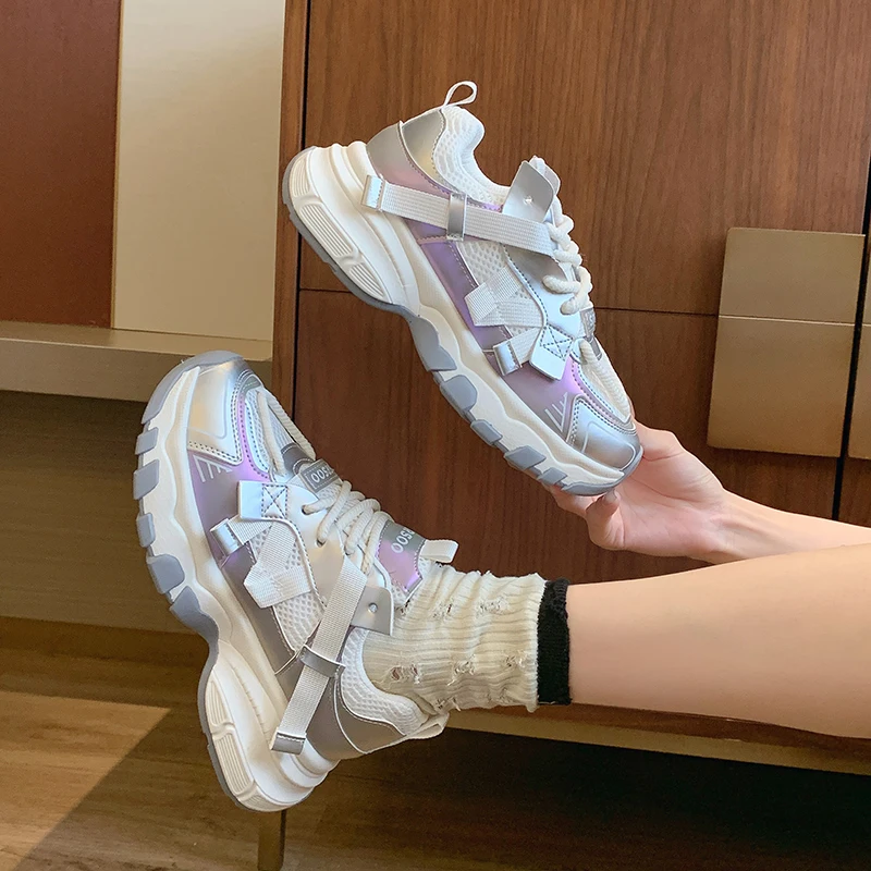 2024 Female Versatile Thick-soled Casual Sports Shoes For Women Spring/autumn Fashion Ladies Trendy Small Shoes Trendy On Ins