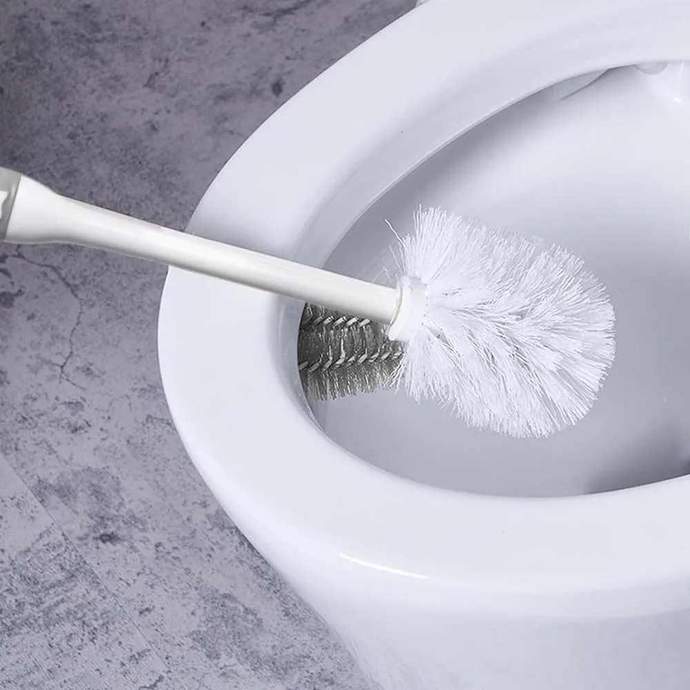 Toilet Brush Set Toilet Brush Set with Under Rim Brush and Storage Caddy for Bathroom Cleaning 2 Pack toilet brush set
