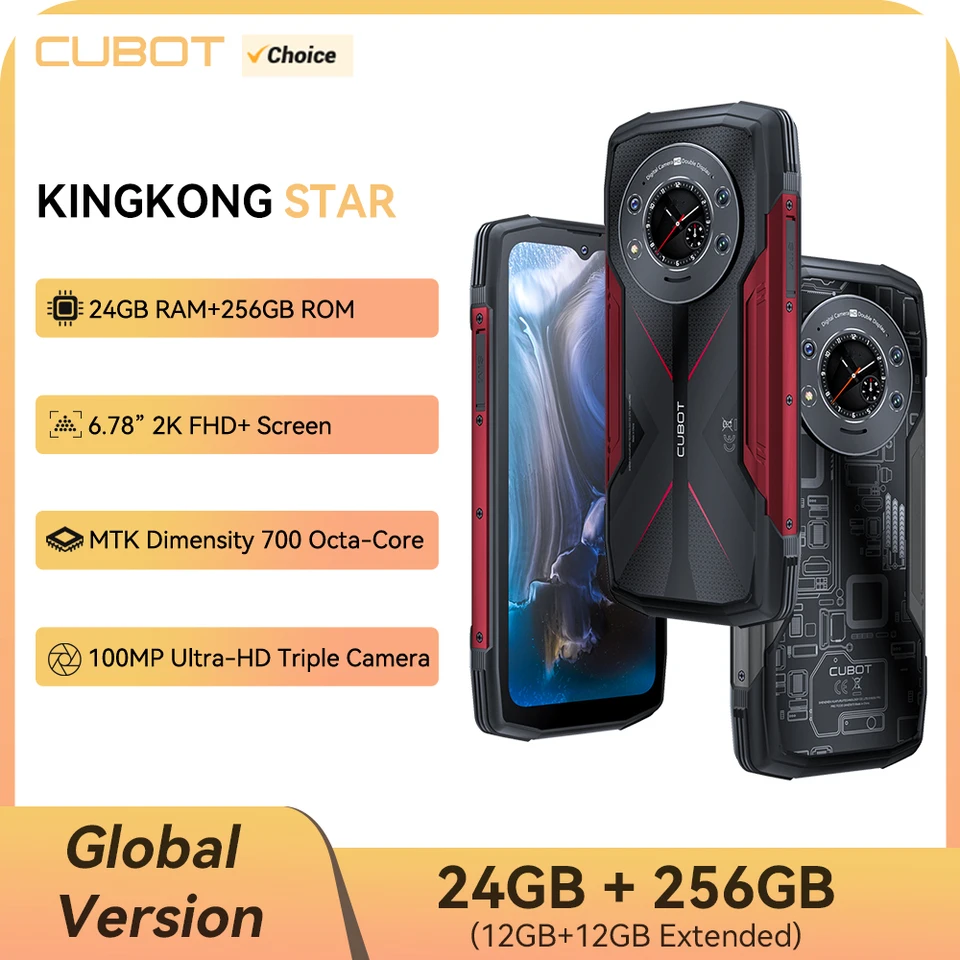 Cubot KingKong Star: 5G, 12GB RAM, 256GB, 100MP Cámara