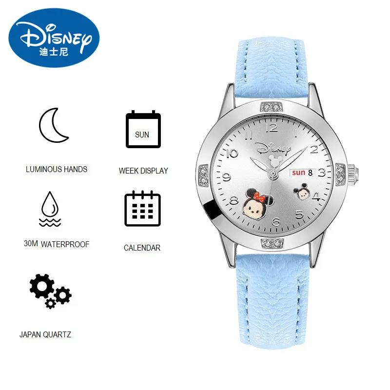 

Disney Gift With Box Joint Watch Female Simple Girl Women Child Primary School Student Luminous Quartz Clock Relogio Masculino