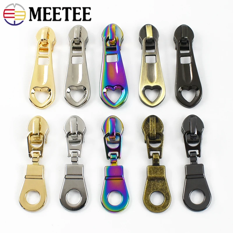 10-100Pcs 3# 5# Nylon Zipper Sliders for Zips Tape Clothes Coat Zippers Pull Head Backpack Zip Repair Kit DIY Sewing Accessories