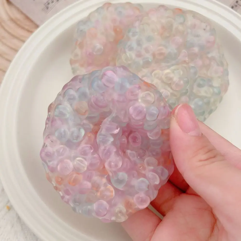 Pearl Squeeze Toy Ball Fidget Round Bead Stone Squishy Slow Rebound Toy Anti-stress Mochi Ball Relieves Stress Decompression Toy 5