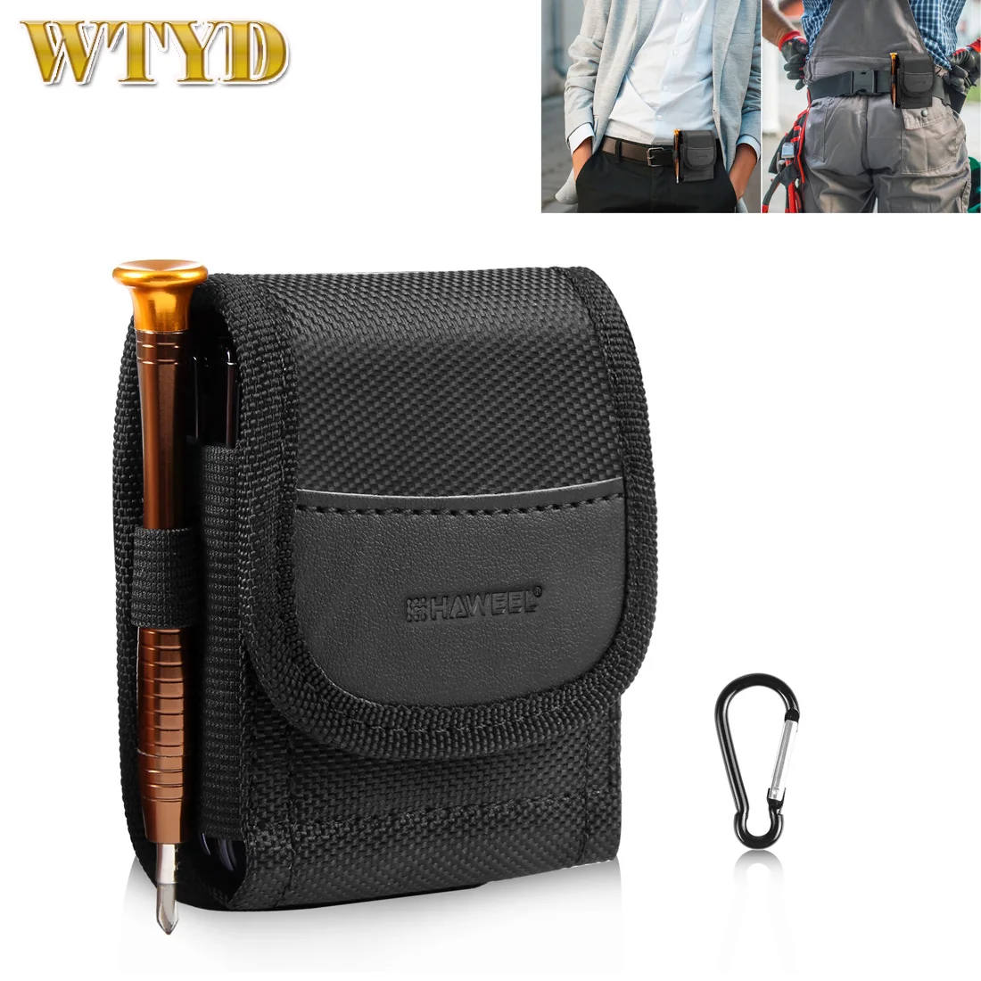 HAWEEL Flip Phone Nylon Cloth Belt Clip Carrying Pouch Bag Phone Carrying Bag