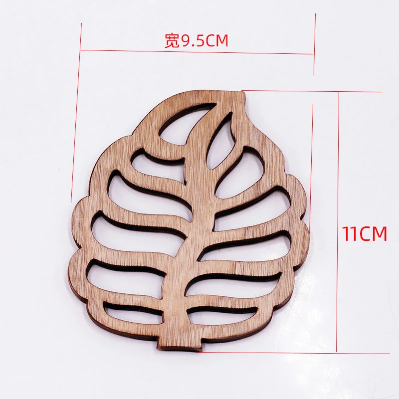 100 Teile/los Ebenholz Sandelholz Tischset Kreative Lotus Wurzel Scheibe Untersetzer Isolierung Pad Kung Fu Tee Untersetzer Hause Küche Tischset – Detail 2