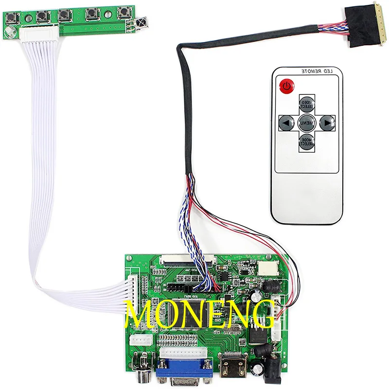 HDMI + VGA 제어 보드 모니터 키트, LP156WH4 LP156WH4-TLA1 LCD LED 스크린 컨트롤러 보드 드라이버