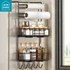 Kitchen Refrigerator Side Shelf Spice Storage Rack Organizer for Refrigerator Kitchen Paper Holder Seasoning Organizer Rack 1