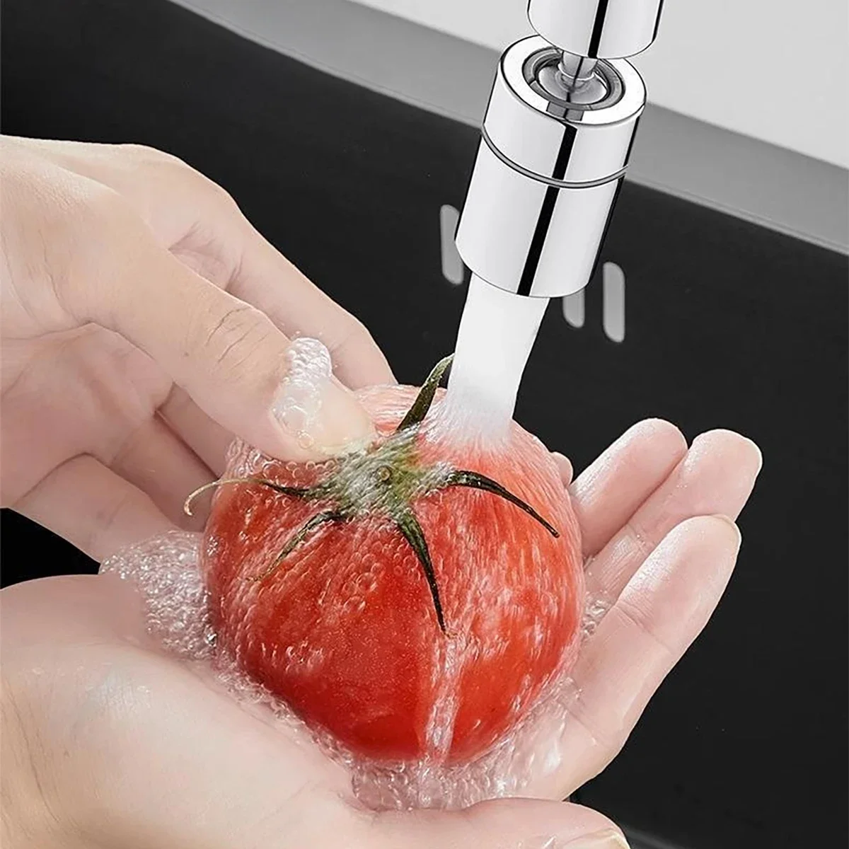 360° Dual Function Anti-splash Bubbler Kitchen Tap Aerator Bathroom Rotatable Extension Faucet Filter Dual Mode Bubbler Nozzle