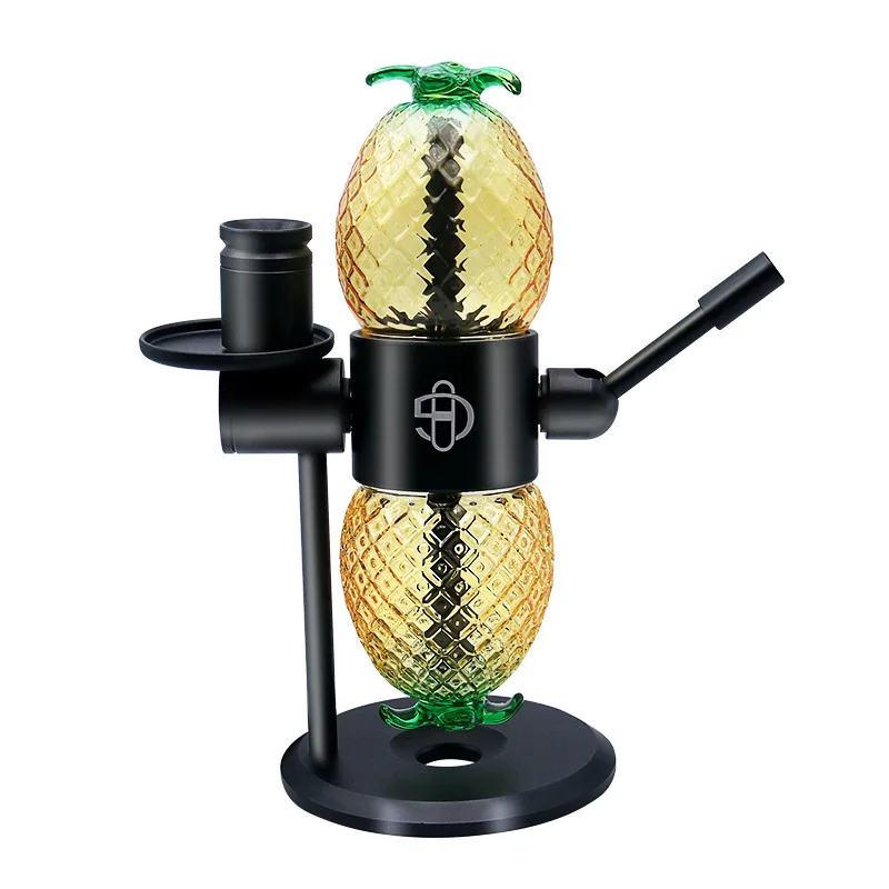 Pineapple Gravity Hookah Metal Glass Arabian Hookah Pipe Smoking Accessories Glass Pipes for Smoking Shisha Pipes Accessories
