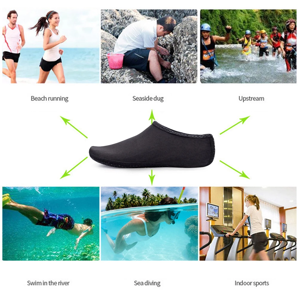 Men Women Swimming Non-slip Shoes Pure Color Summer Beach Pool Diving Socks water shoes diving socks aqua shoes