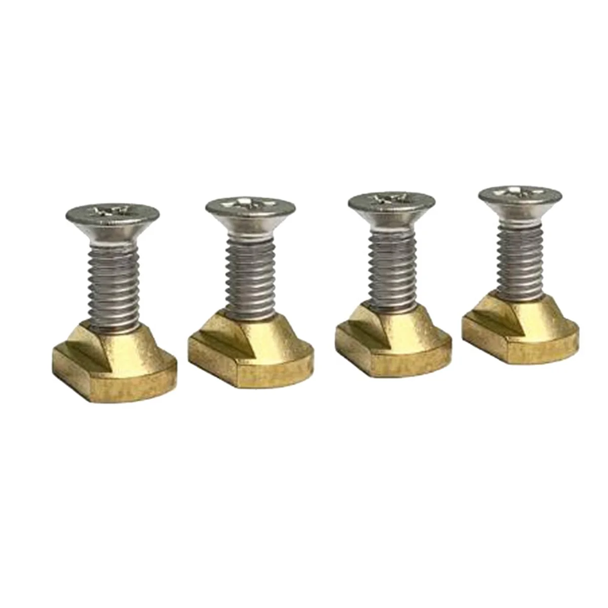 4Pcs M8 Hydrofoil Mounting Brass T-Nuts for Surfing All Hydrofoil Tracks Outdoors Surfing Accessories Gold hydrofoil mounting t nuts