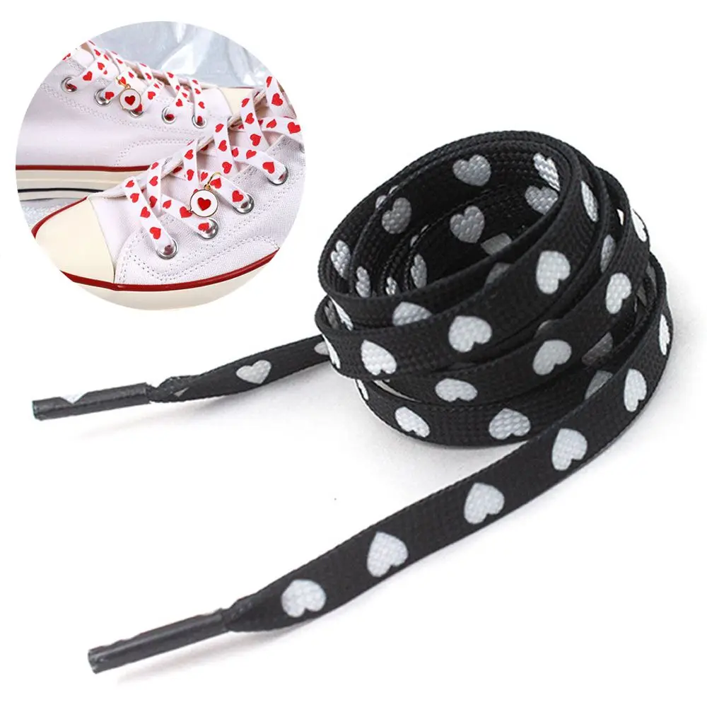 

Модные холщовые шнурки для обуви, яркие шнурки в форме сердца