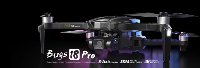 MJX Bugs B18 Pro GPS Drone 3KM 4K Professional HD Dual EIS Camera 3 Axis Gimbal 5G WIFI Brushless Foldable Quadcopter VS F11S AliExpress