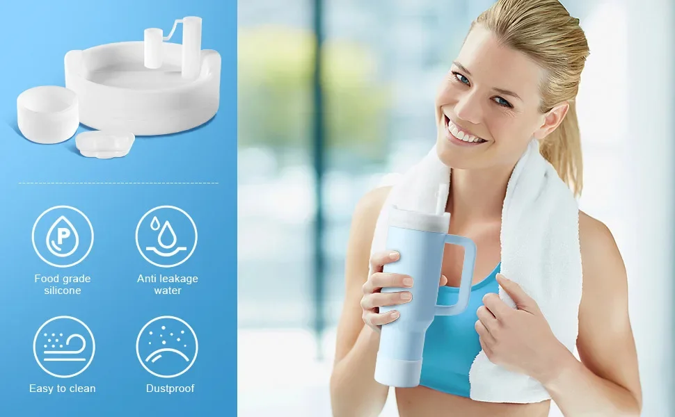 Tappi Anti-Fuoriuscita Per Stanley Cup - 6 Pezzi In Silicone Per Tazze 30oz/40oz - Foto 11