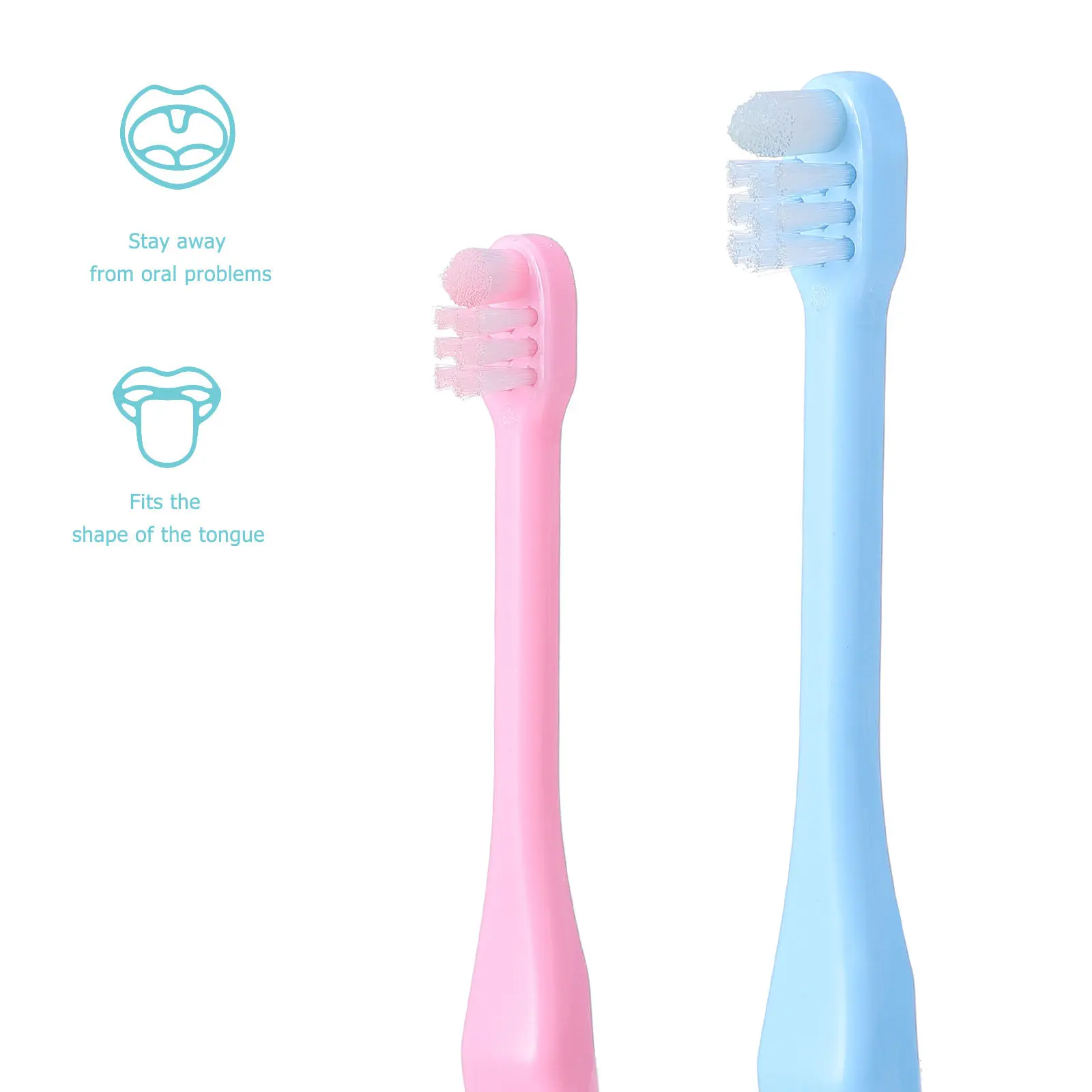 2Pcs Interspace Tuft 칫솔 컴팩트 치간 브러쉬 여행용 휴대용 견고한 그립 핸들 효율적인 청소