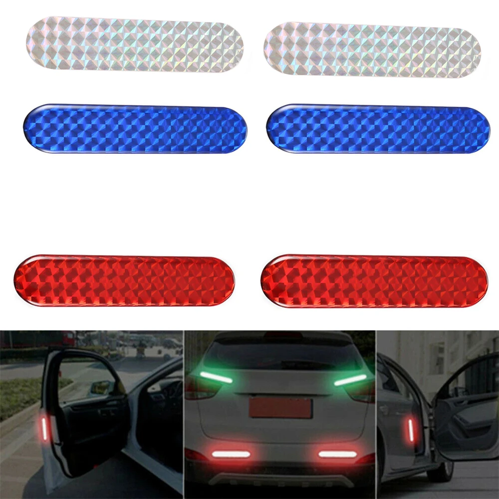 Auto Reflektierende Aufkleber Auto Tür Sicherheit Warnung Mark Reflektor  Band Streifen Auto Motorrad Bike Reflektor Aufkleber mit 3 Farben -  AliExpress