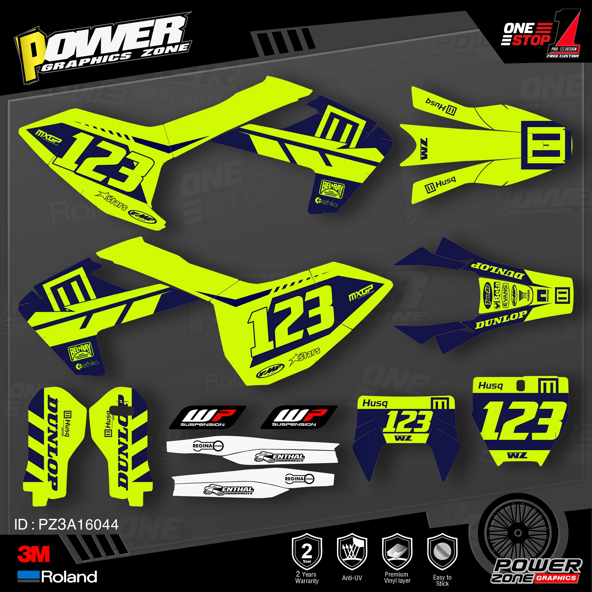 Powerzone Custom Team Graphics Decals 3m Stickers Kit For Husqvarna Sticker 16 18 Tc Fc Tx Fx Fs 17 19 Te Fe 125 450cc 44 Decals Stickers Aliexpress
