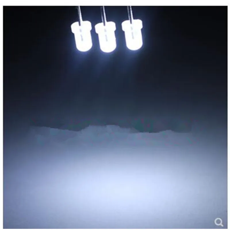 

50PCS 3MM white mist feet long F3 hair white light white frosted astigmatism LED lamp bead into leds