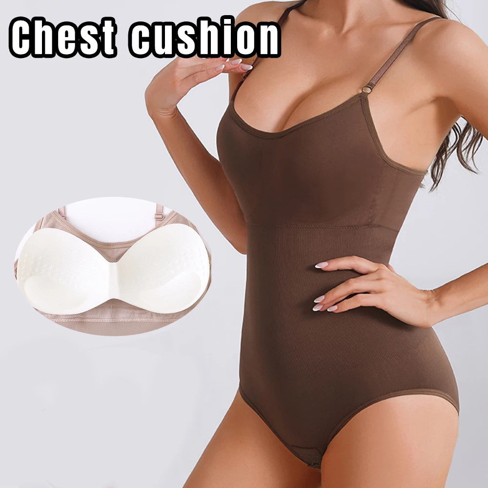 Shapewear Bodysuit For Tummy Control Women Hooks Crotch Body Shaper Stree Jumpsuit With Bras Abdomen Control_voghion.com