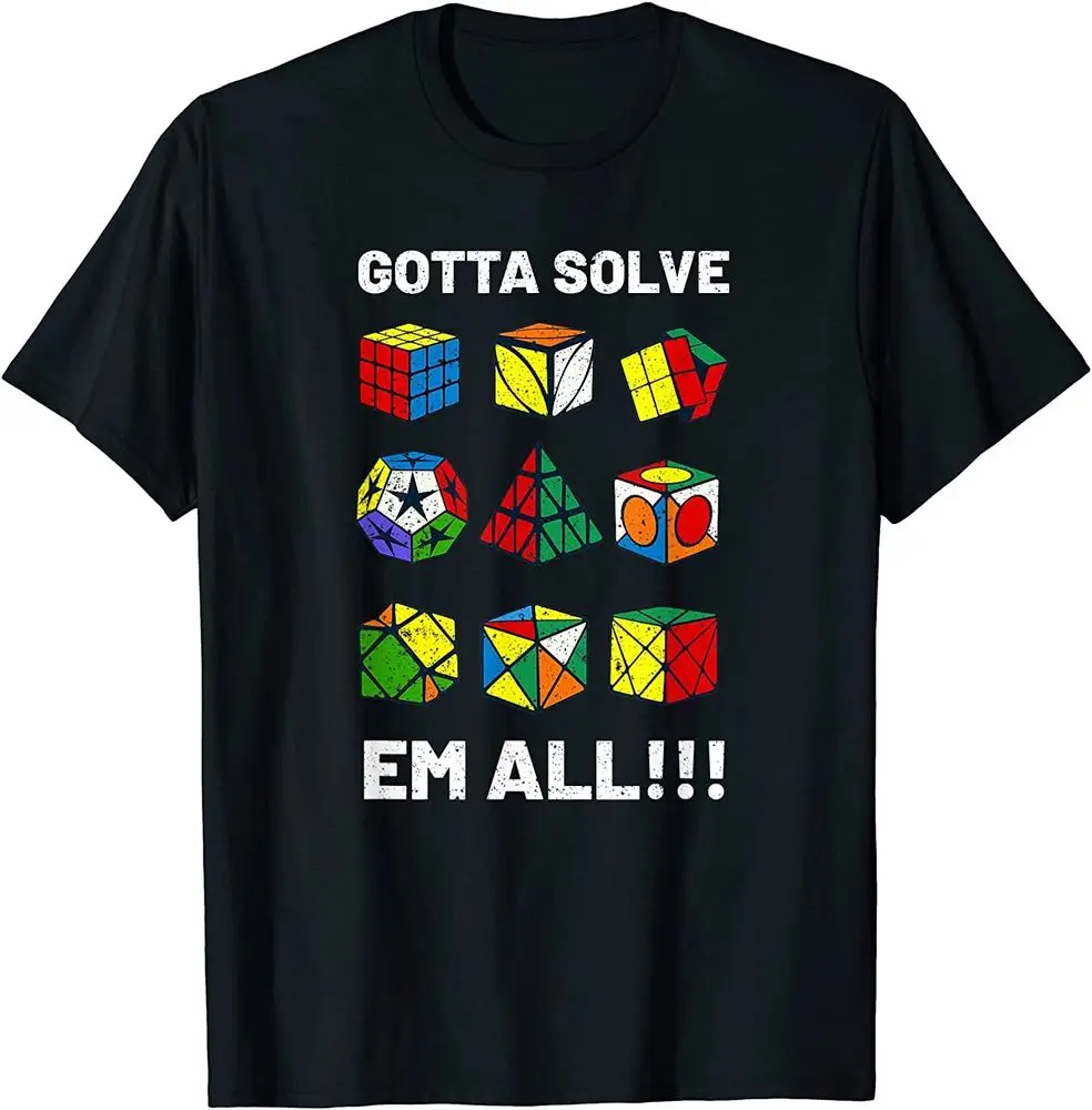 

Gotta Solve Em All. Competitive Puzzle Cube Speed T-Shirt 100% Cotton Summer O-Neck Short Sleeve Casual Mens T-shirt Size S-3XL