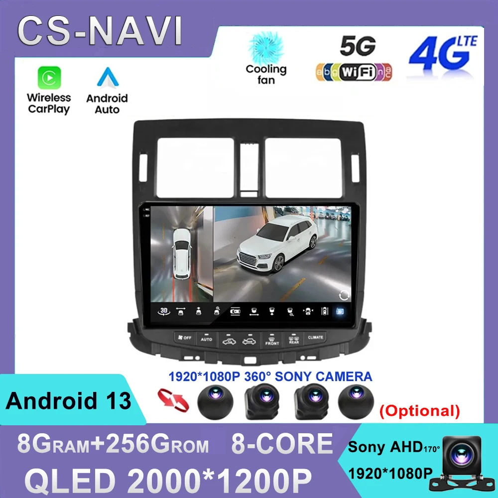 

10" Android For Toyota Crown 13th 2010-2014 Low-end DSP CarPlay Car Radio Stereo Multimedia Video Player Navigation GPS 2 Din