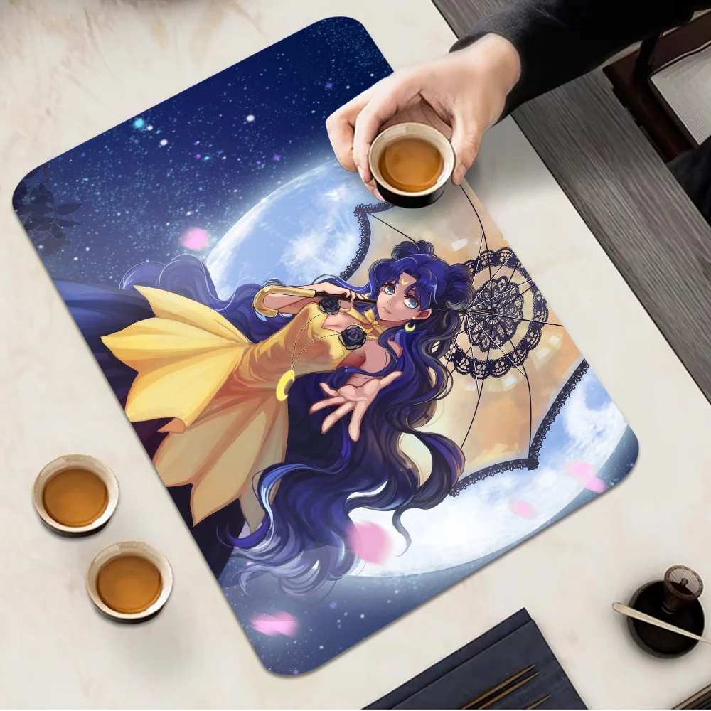 Cartoon S-Sai-lores Girl Moon Table Drain Pad Tabletop Absorbent Draining Mat Tableware Mats Placemats For Table Decor 2