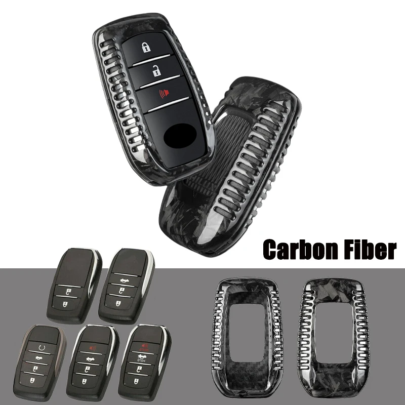 

Автомобильный брелок для ключей из углеродного волокна, чехол для Toyota Camry RAV4 Prius Corolla Avalon чехол Hilux Highlander Fortuner Land Cruiser Prado