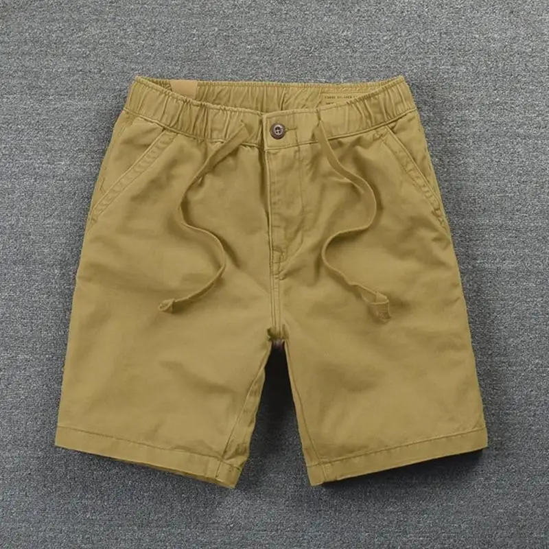 

Military Shorts Men's Shorts Casual Clothes for Men 2023 Summer Bottoms Retro Style Solid Color Bermudas Male Lightweight Breath