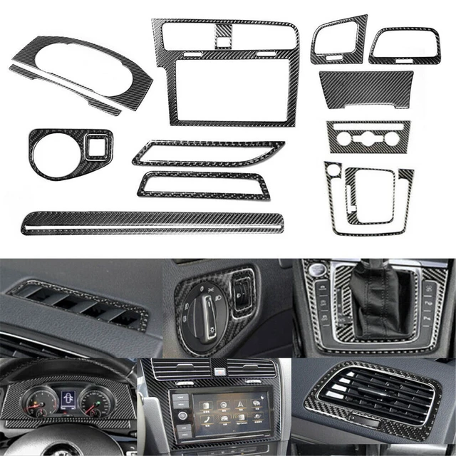 Måned Betinget maskinskriver 15Pcs Car Decoration Accessories For V W Golf 7 GTI MK7 14-19 Carbon Full  Set Fiber