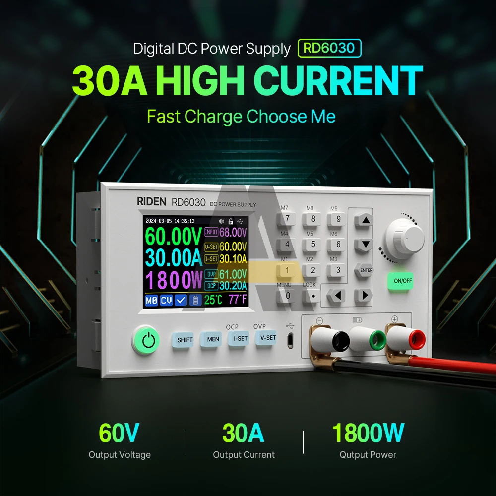 

RD6030W 60V 30A USB WiFi DC DC adjustable Step Down Voltage Bench Power Supply Communication Voltage Stabilized Power Supply