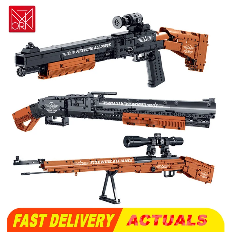 MORK-555pcs-1594pcs-Assault-Rifle-M4-Machine-Gun-98K-Sniper-Rifle ...