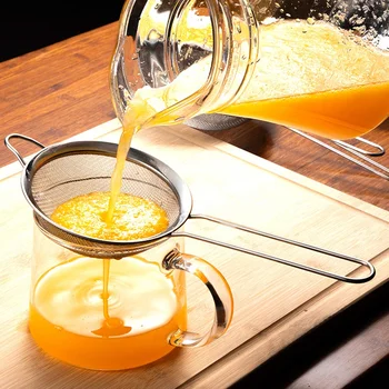 3pcs Fine Mesh Strainers Set Stainless Steel Multipurpose Flour Sieve  Sifter With Handle Perfect For tea Flour Egg Kitchen Tool 2