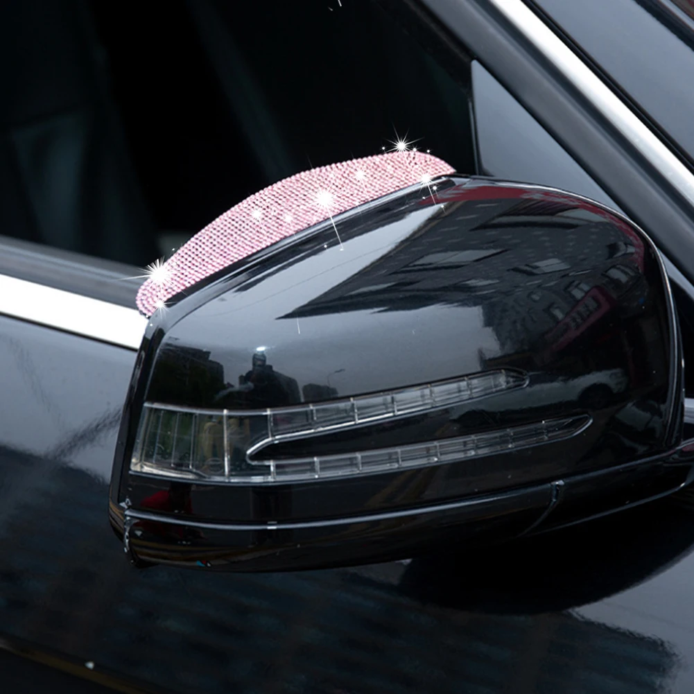 2Pcs Car Rear View Mirror Sticker Rain Eyebrow PVC Rear View Mirror Rain Visor Universal Rain Shield Shade Cover Protector