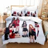 Kpop BABYMONSTER Bedding Set Duvet Cover Bed Set Quilt Cover Pillowcase Comforter king Queen Size Boys Adult Bedding Set 2