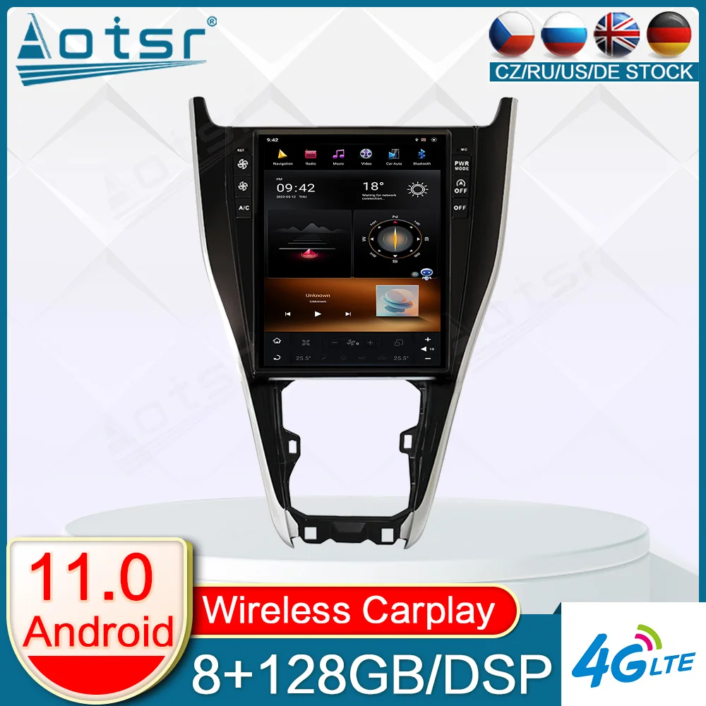 

Android 11 8G 128G Qualcomm 665 для Toyota Harrier 2013-2018 автомобильный стерео-экран Tesla, радио, мультимедиа, Gps-навигация