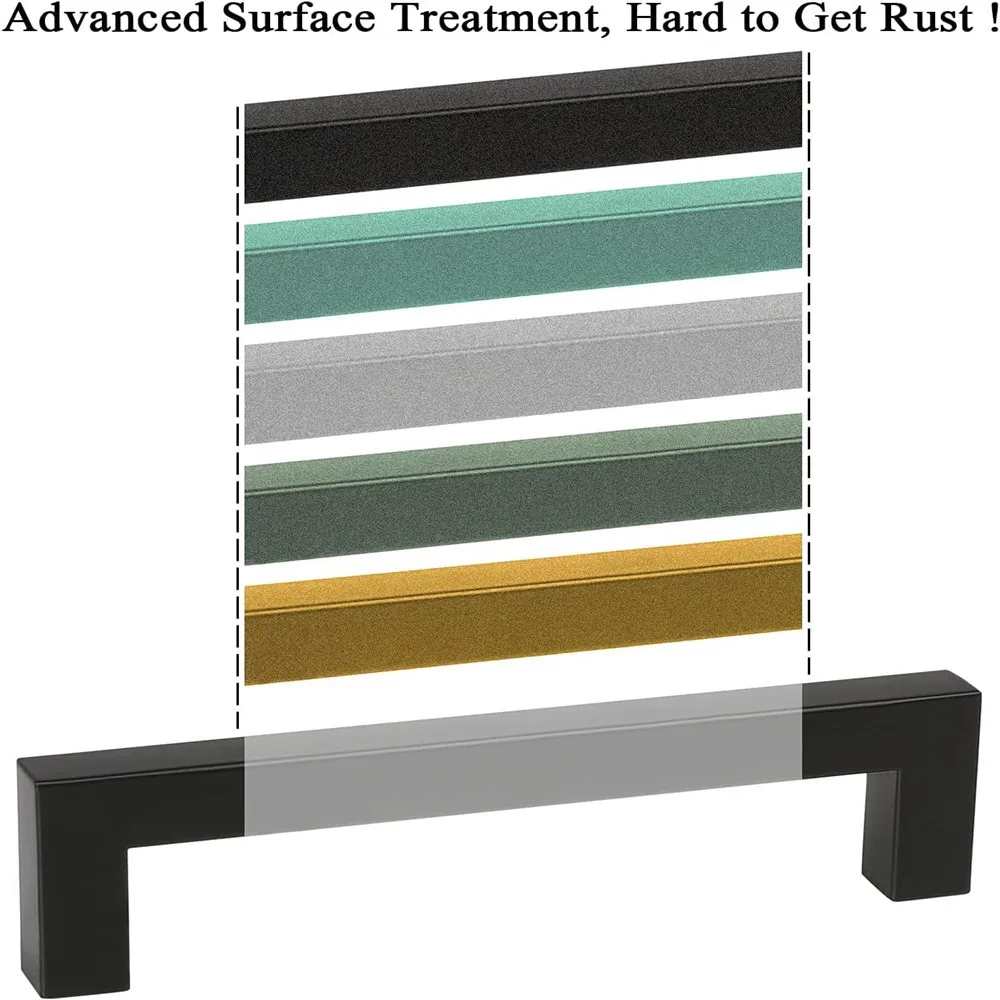 Black Cabinet Pulls Square Kitchen Cabinet Handles Matte Drawer Pulls Modern for Kitchen Cabinets,furniture handles,kitchen door handles