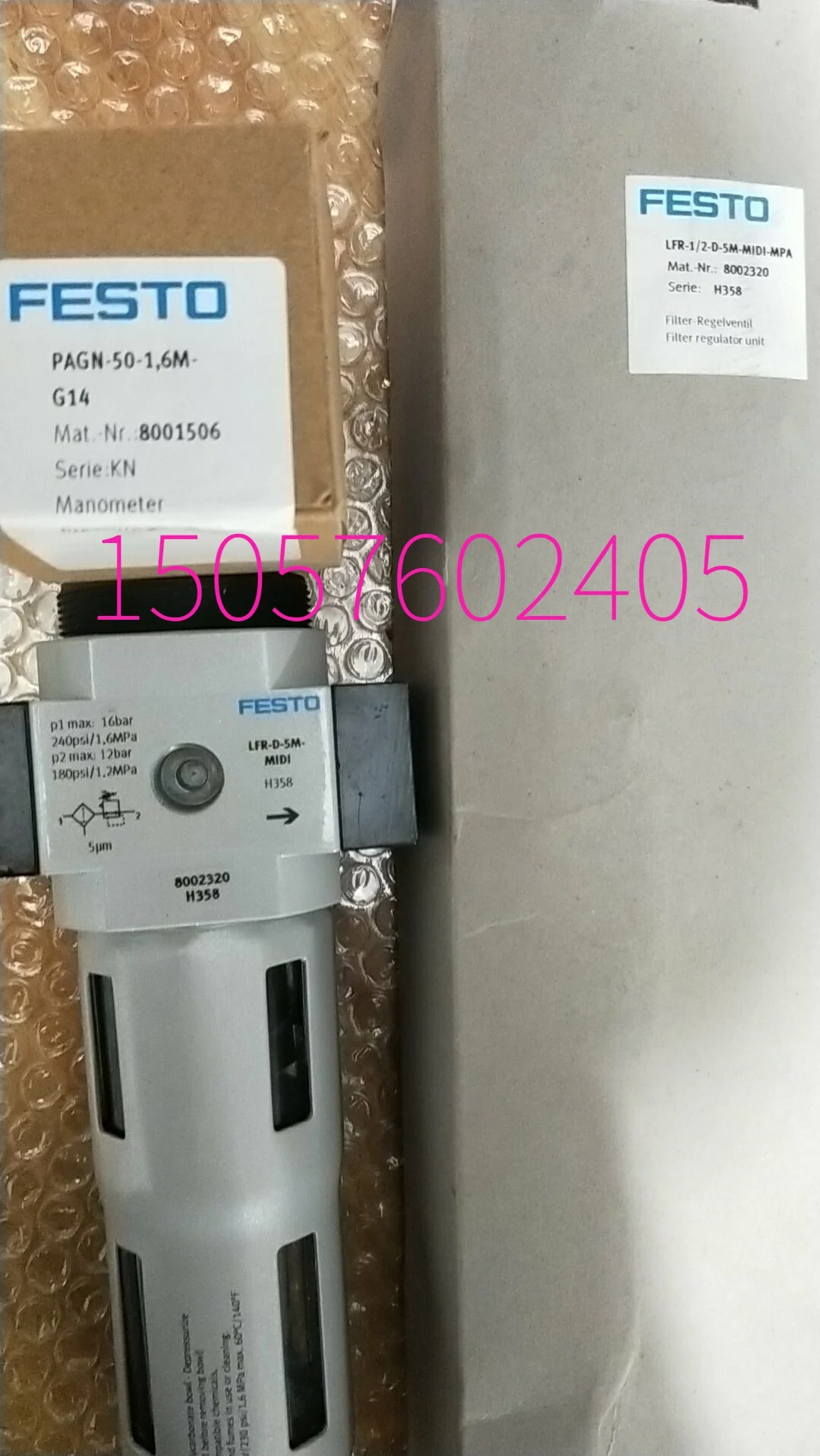 

Festo LFR-3/8-D-MIDI-A с автоматической фильтрацией Слива 159583 Stock
