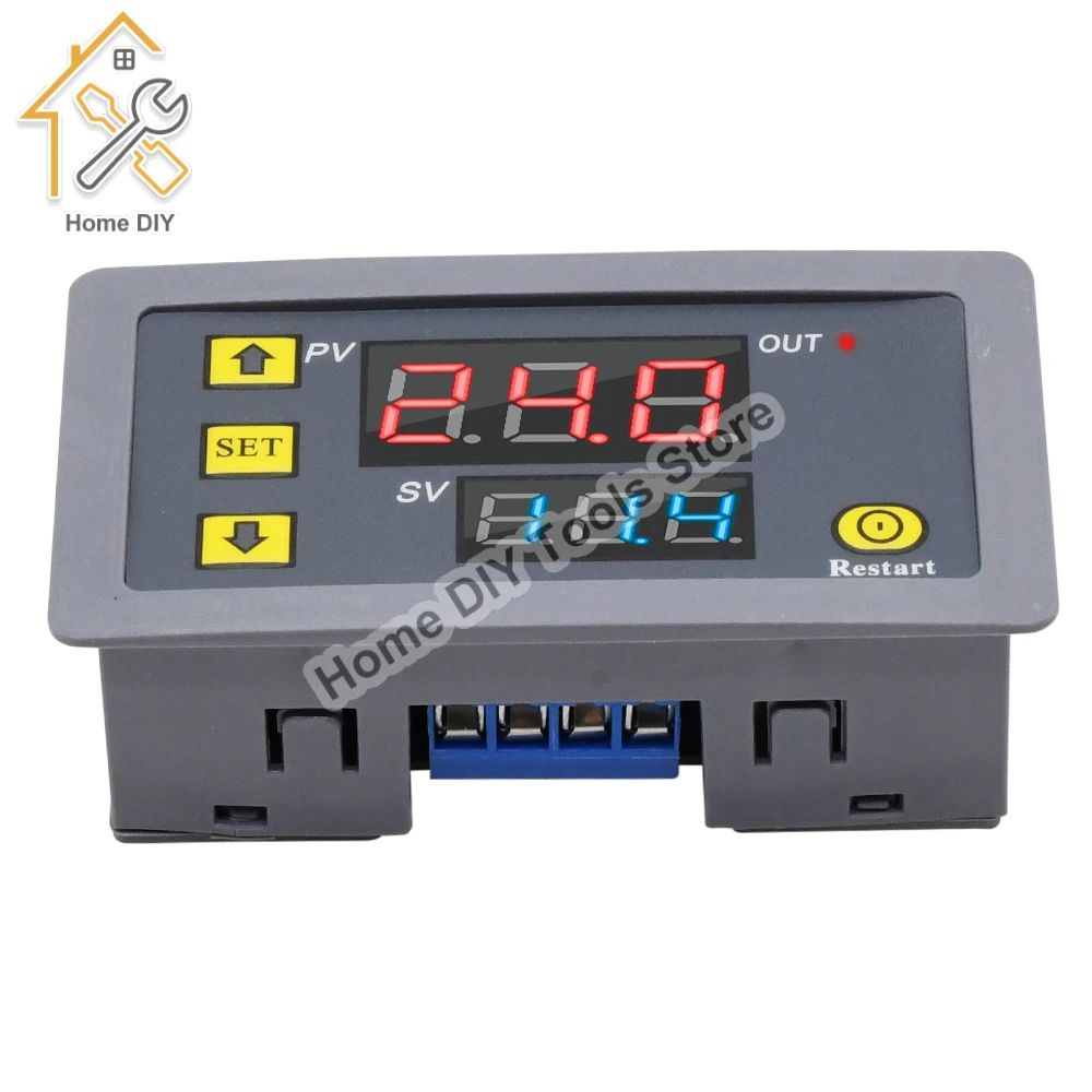 

T3230 110V 220V 12/24V Digital Time Delay Relay LED Display Cycle Timer Control Switch Adjustable Timing Relay Time Delay Switch
