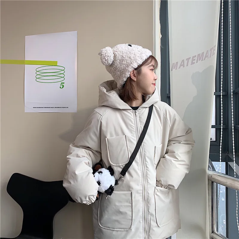 2020 Winter/fall heavy padded jacket with pockets Warm winter padded jacket with hood lightweight puffer jacket