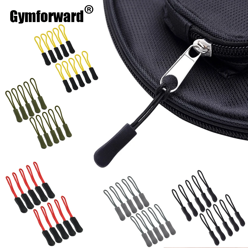 Zipper Puller 10pcs Camping Bag Replacement Backpack Clothes Zipper Tag Cord EDC Outdoor Camp Extension Fixer Travel Kit