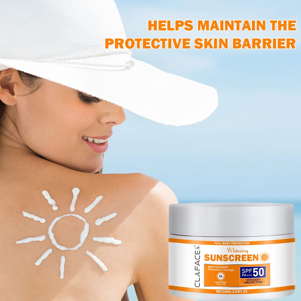 Whitening Sunscreen SPF PA50+ UV Protection Sun Screen Moisturizing Brightening Face Body Arms Thighs Sunblock Skin Care