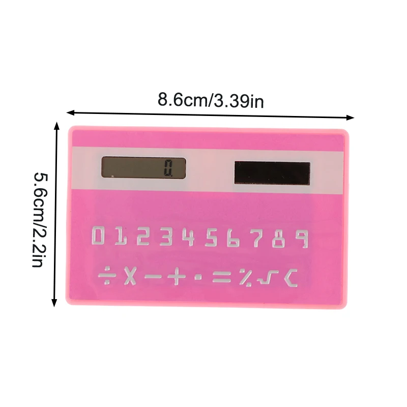1pc Solar 8 Digit Calculator Student Mini Calculator Portable Slim Calculator Stationery Math Toys School Electronics Calculator - 6