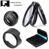 Filter Kit UV CPL ND4 Bayonet Lens Hood Cap For Canon RF 24-50mm F4.5-6.3 IS STM Lens on EOS R8 Camera 1