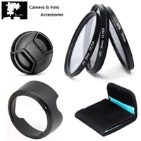 Filter Kit UV CPL ND4 Bayonet Lens Hood Cap For Canon RF 24-50mm F4.5-6.3 IS STM Lens on EOS R8 Camera 1