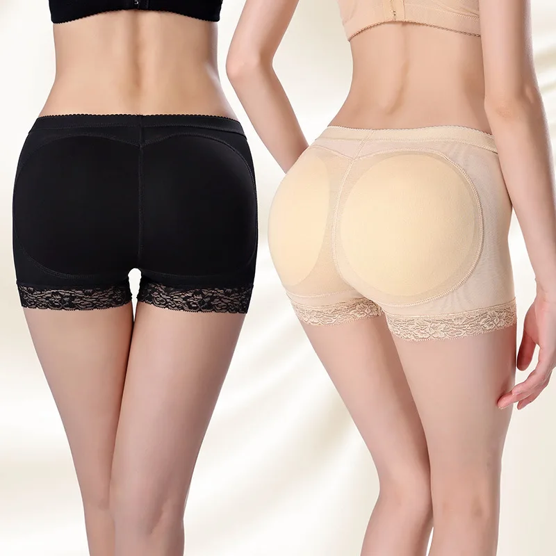 Sexy Women's Underwear Seamless Lace Safety Shorts Boxer Plus Size Female Panties Shorts Pants Shaper Hips Pads with Air Cushion