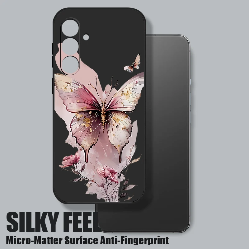 Pink Butterfly Print Soft TPU Phone Case