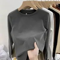 Women's round Ne Base irt  Winter Thiened Long Sve Fce Lined a Slim Fit  Color Inner Wear T-irt