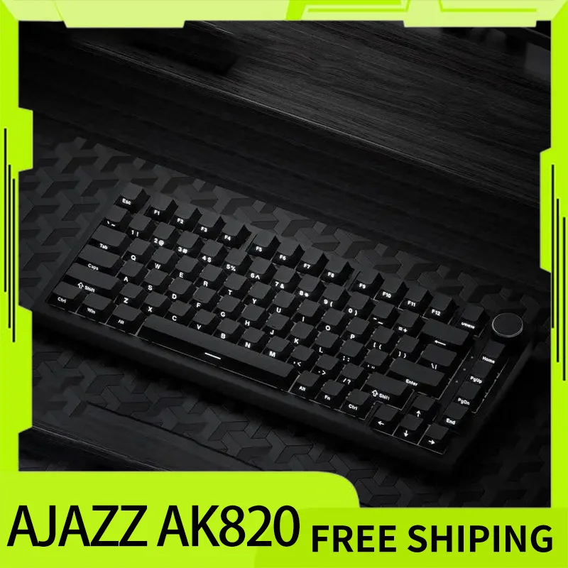 

Ajazz Ak820 Mechanical Keyboard Customized Wired/Three-Mode Hot Swapsoft Gasket Structure Optional Rgb Backlit 75% Portable