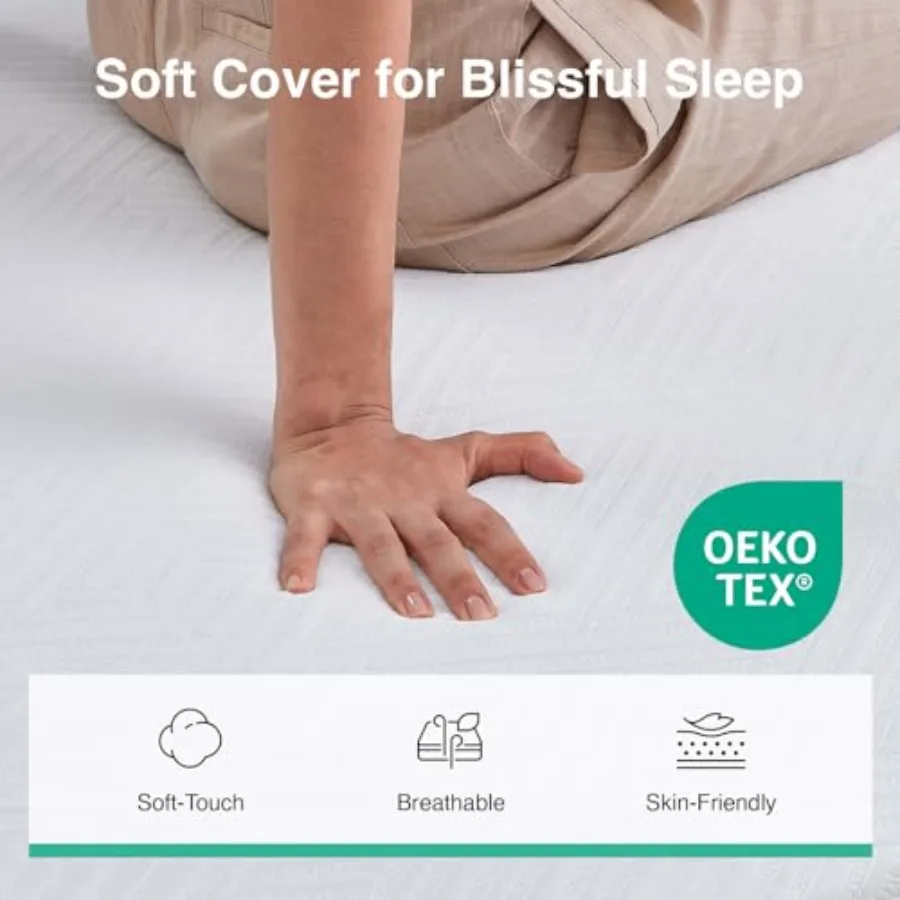 Queen Size Mattress 10 Inch Memory Foam Mattress Queen in a Box with Comfort Foam for Contour Support Motion Isolation Edge Sup