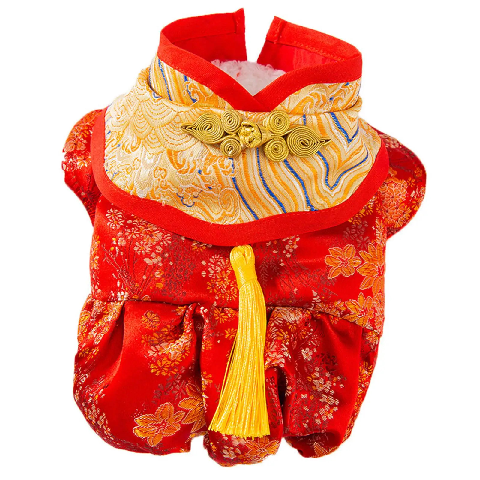 Dog Chinese New Year Costume Cute Tassel Pet Costume for Puppy Dogs Teddy