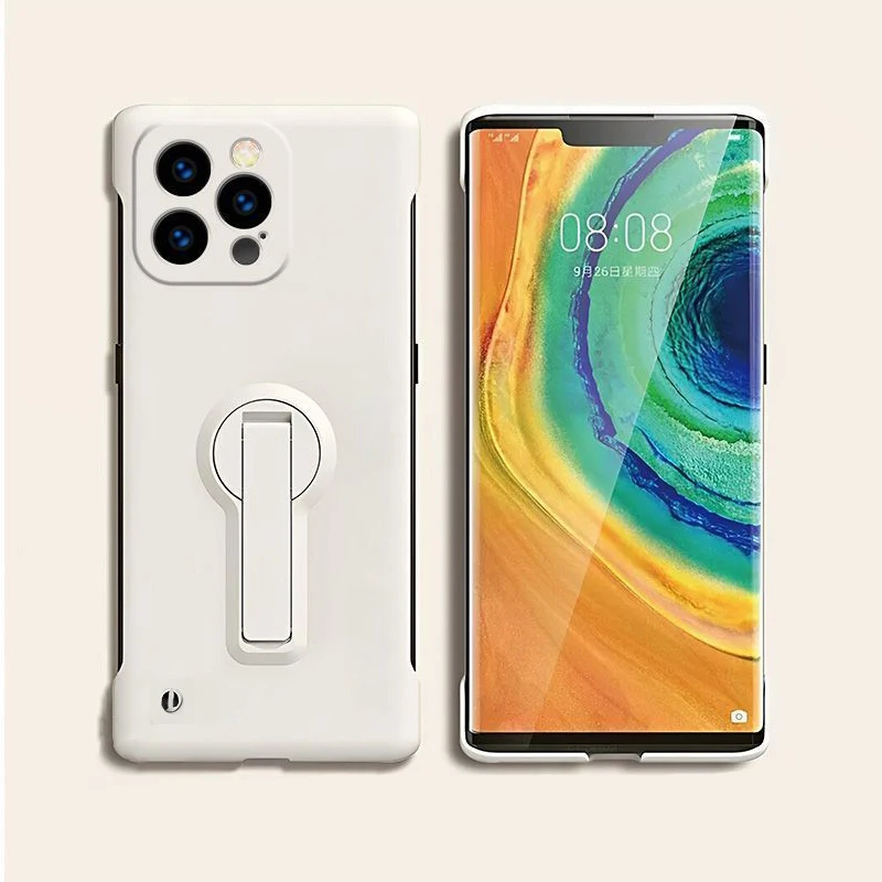Sleek Frameless Protective Phone Case with Built-In Holder